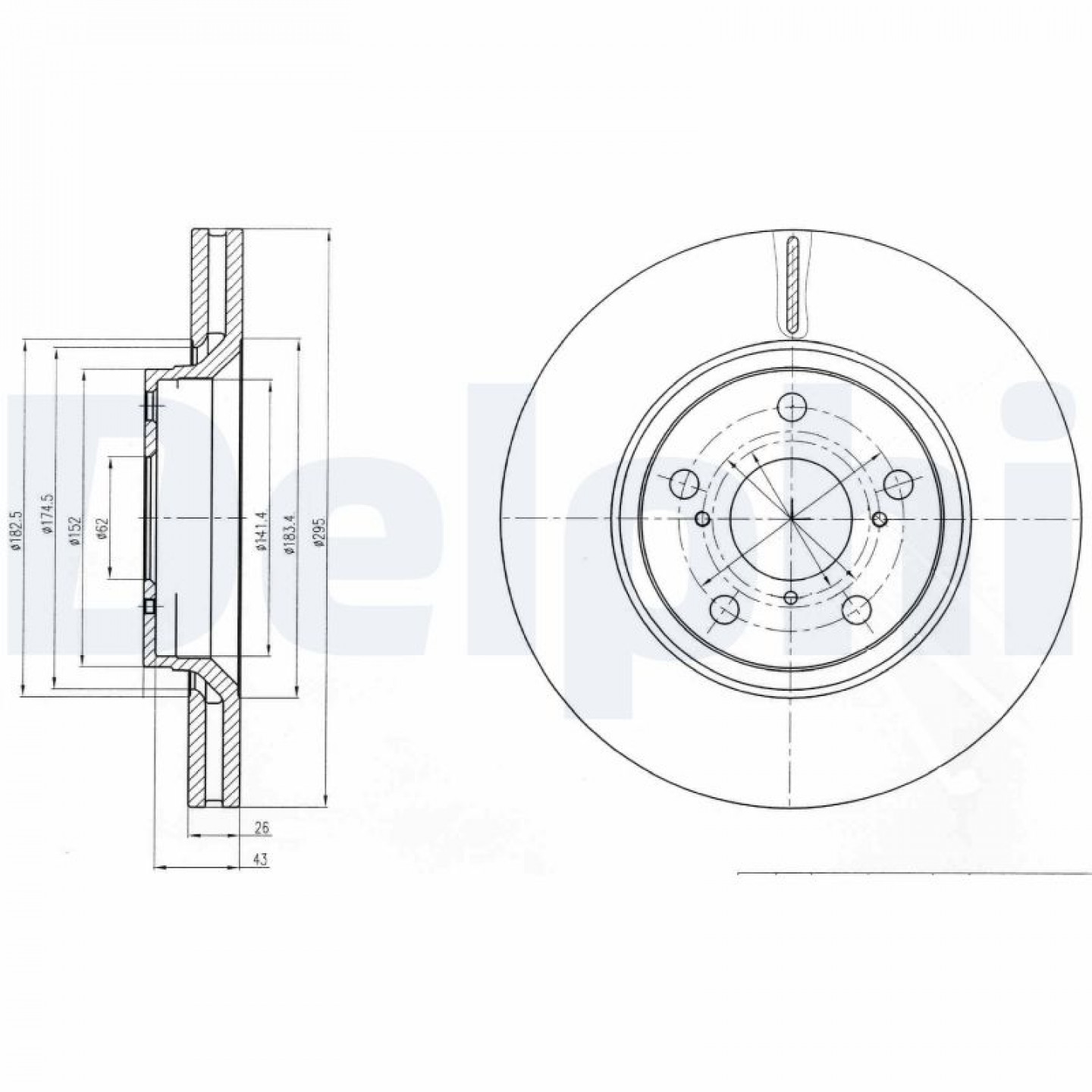 Remschijf DELPHI BG4236C
