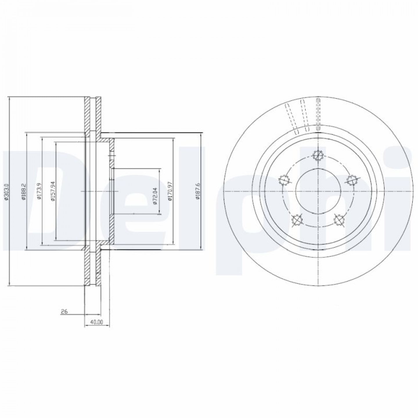 Remschijf DELPHI BG4240C