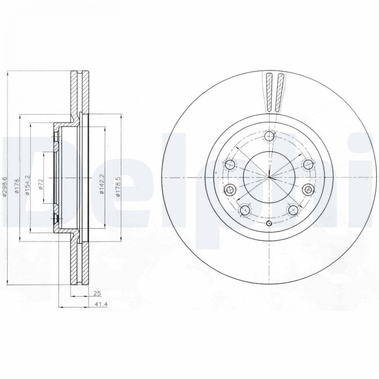 Disque de frein DELPHI BG4255C