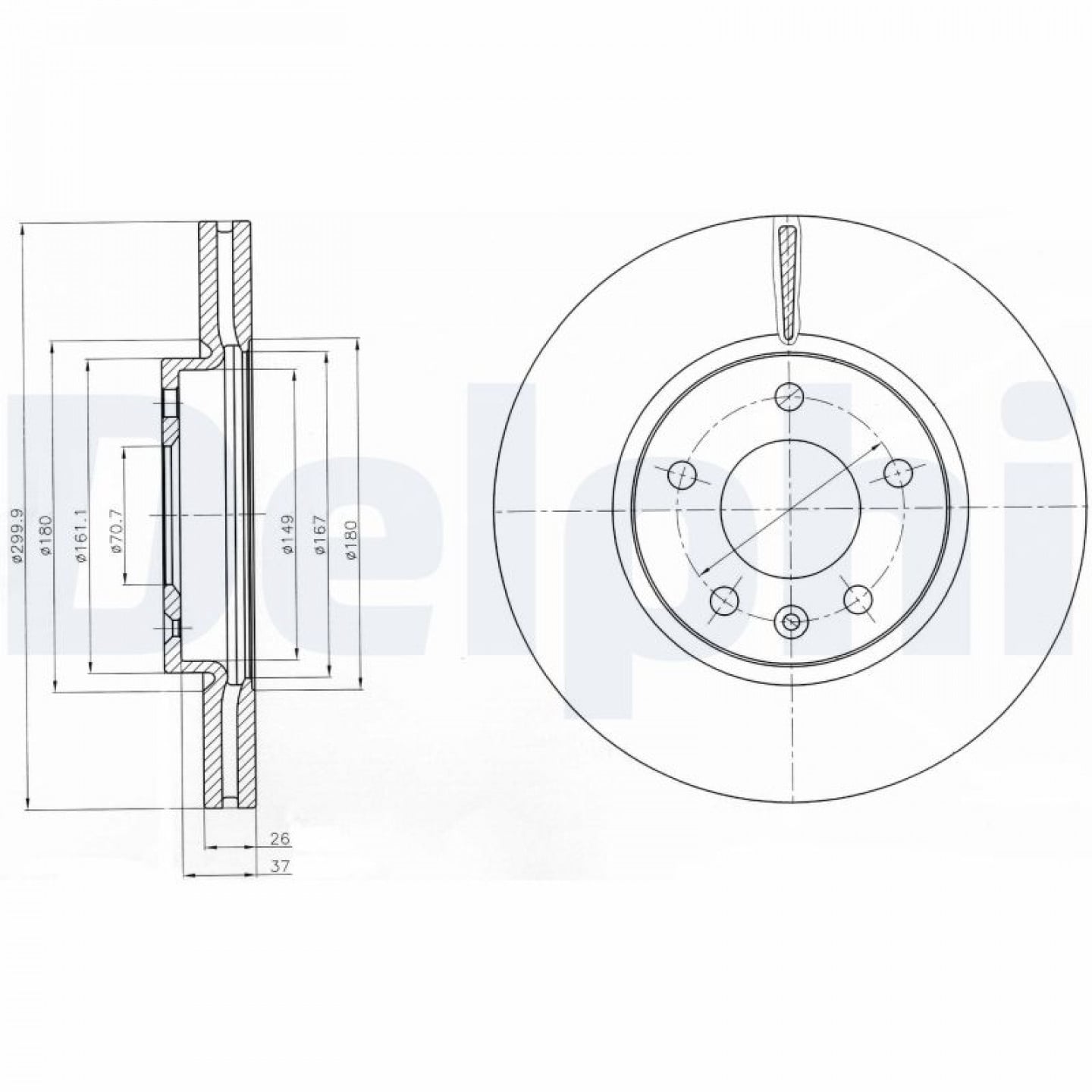Bremsscheibe DELPHI BG4278C