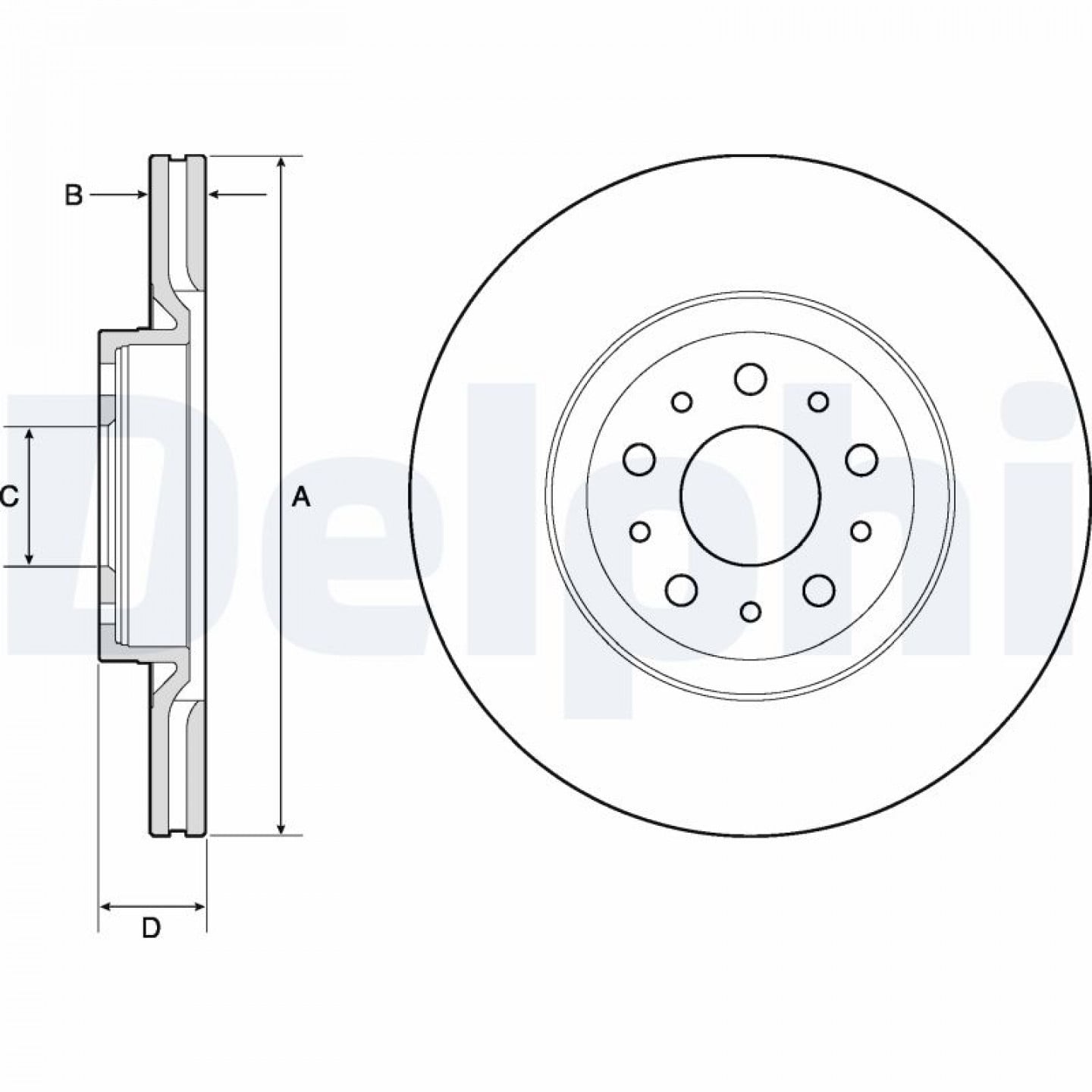 Bremsscheibe DELPHI BG4797C
