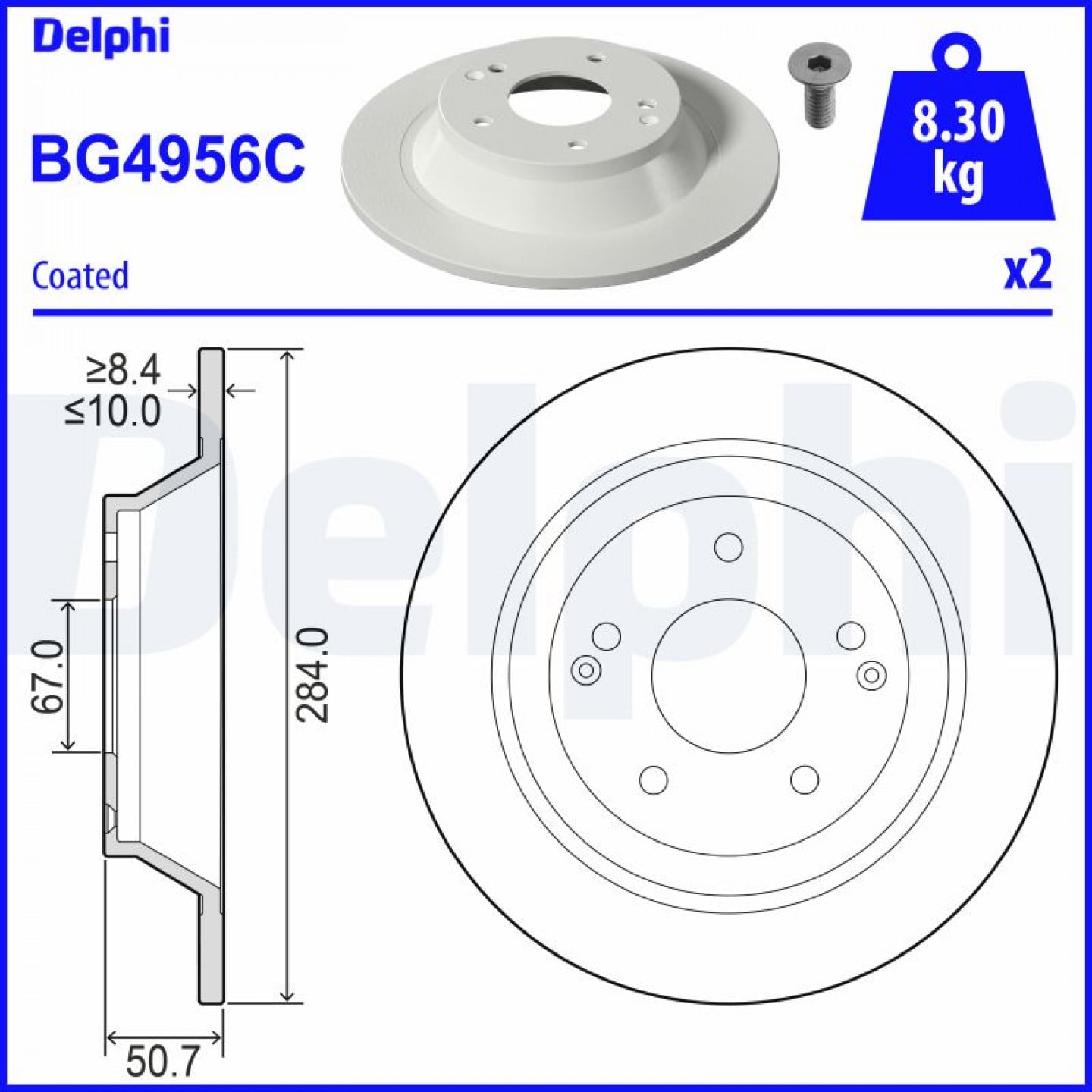 Brzdový kotouč DELPHI BG4956C