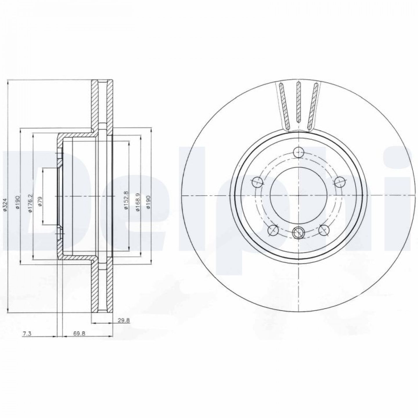 Remschijf DELPHI BG9871C