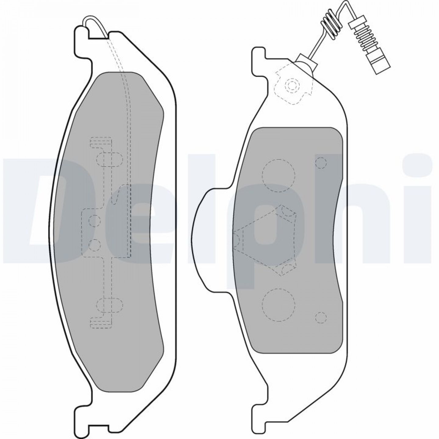 Kit pastiglie freno, Freno a disco DELPHI LP1299
