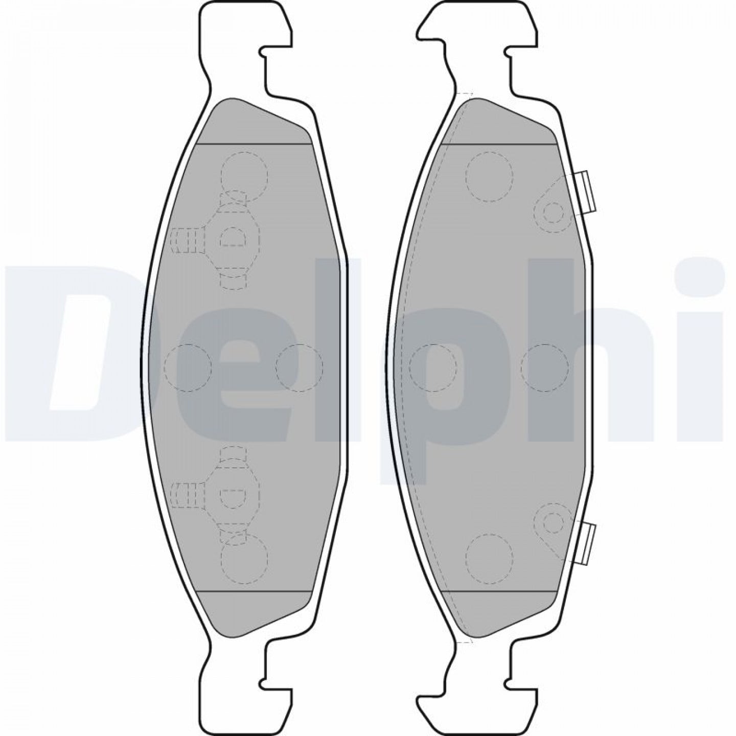 Kit de plaquettes de frein, frein à disque DELPHI LP1557