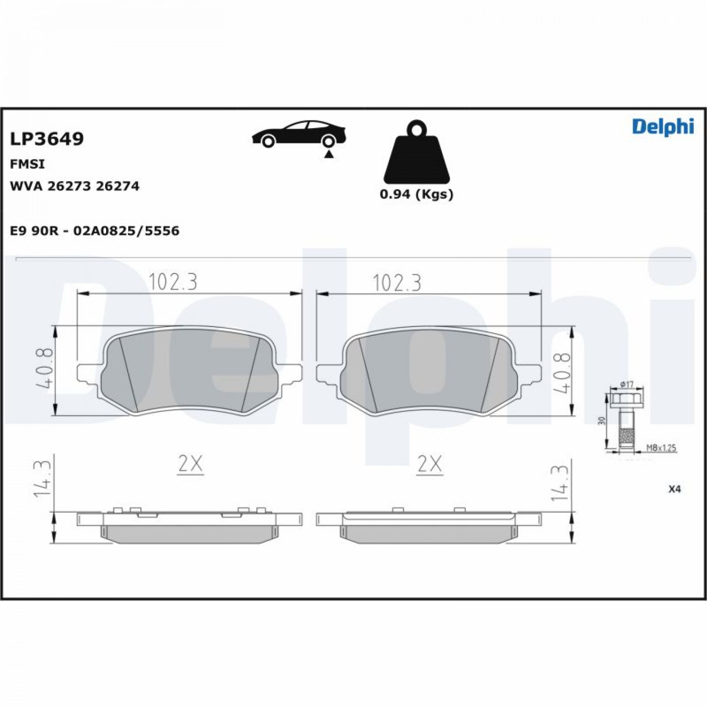 Bremseklodser DELPHI LP3649