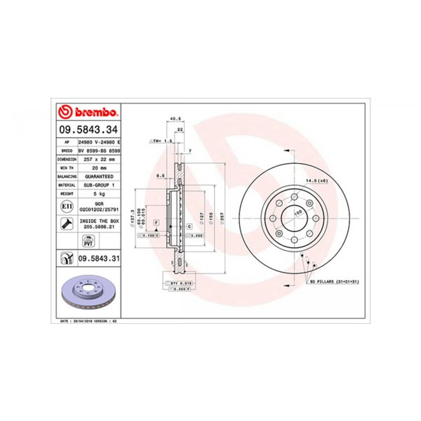 Magneti Marelli Remschijf 360406024300