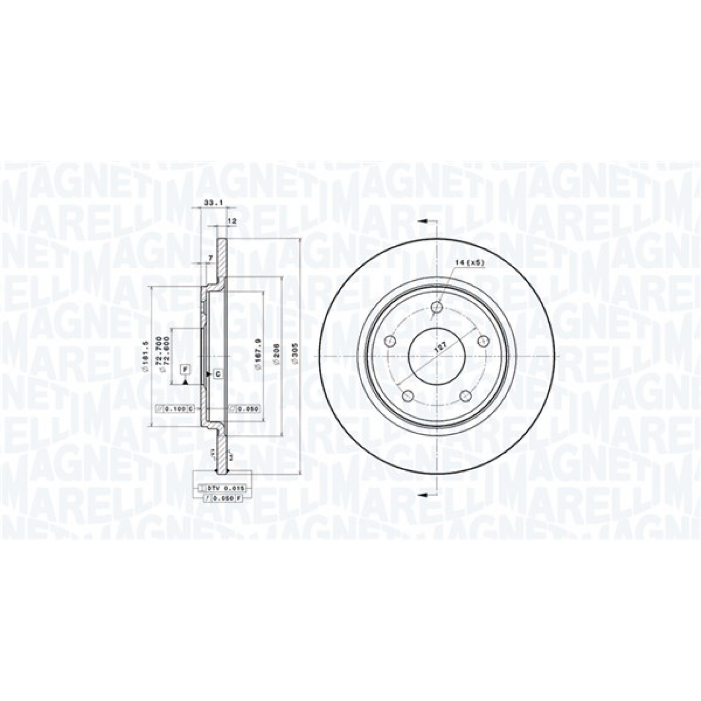 Magneti Marelli Remschijf 360406115001