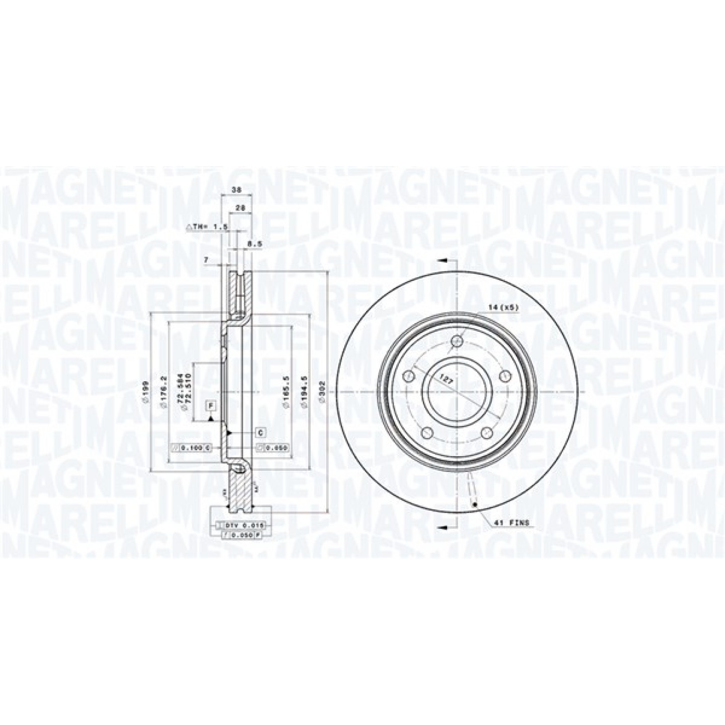 Discofreno MAGNETI MARELLI 360406119601