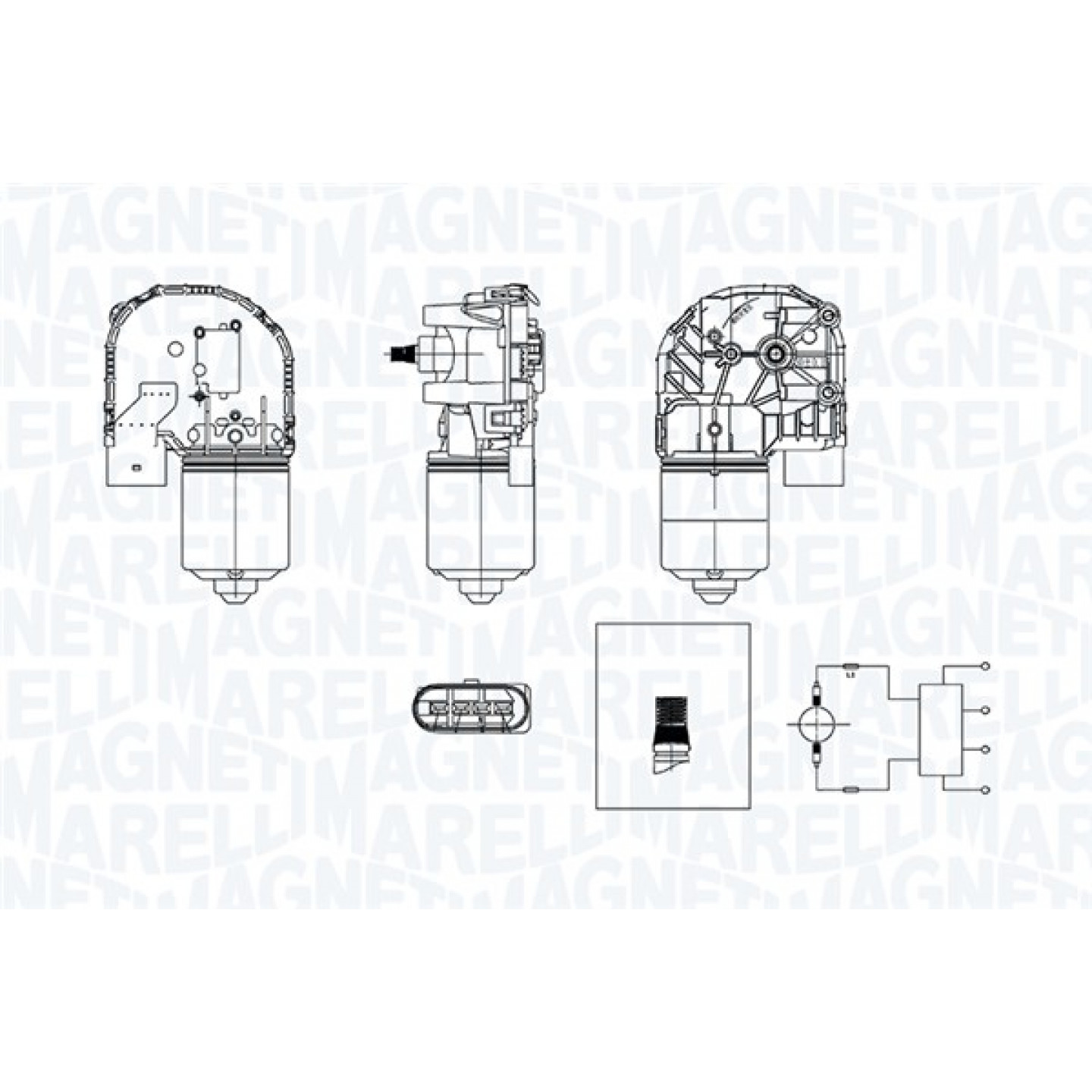 Ruitenwissermotor MAGNETI MARELLI 064377600010