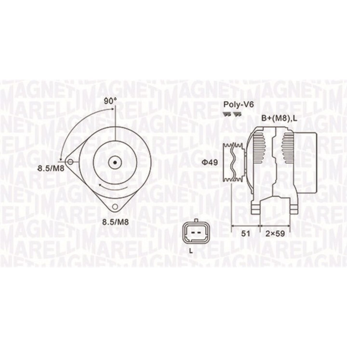 Alternador MAGNETI MARELLI 063731881010