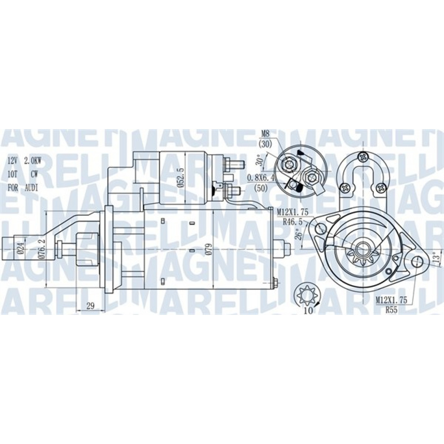 Démarreur MAGNETI MARELLI 063721114010