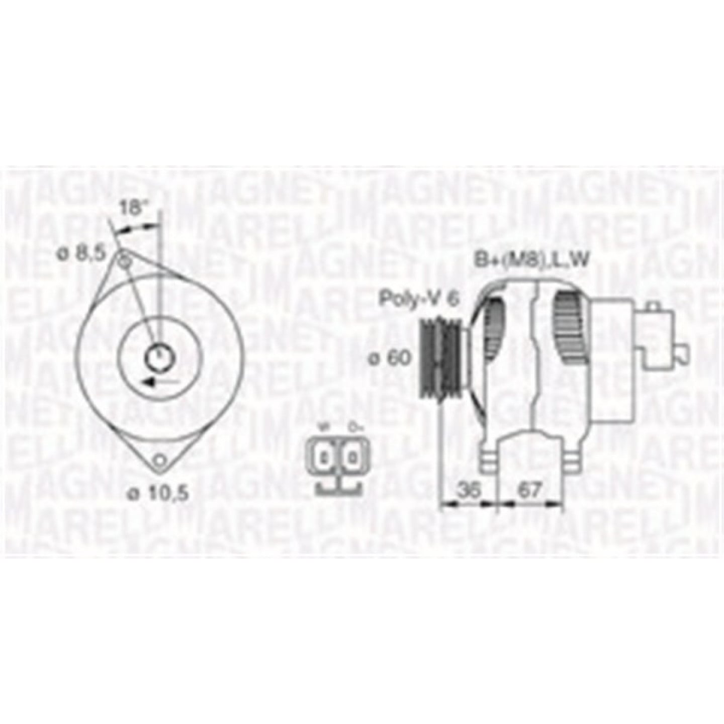 Alternador MAGNETI MARELLI 063731521010