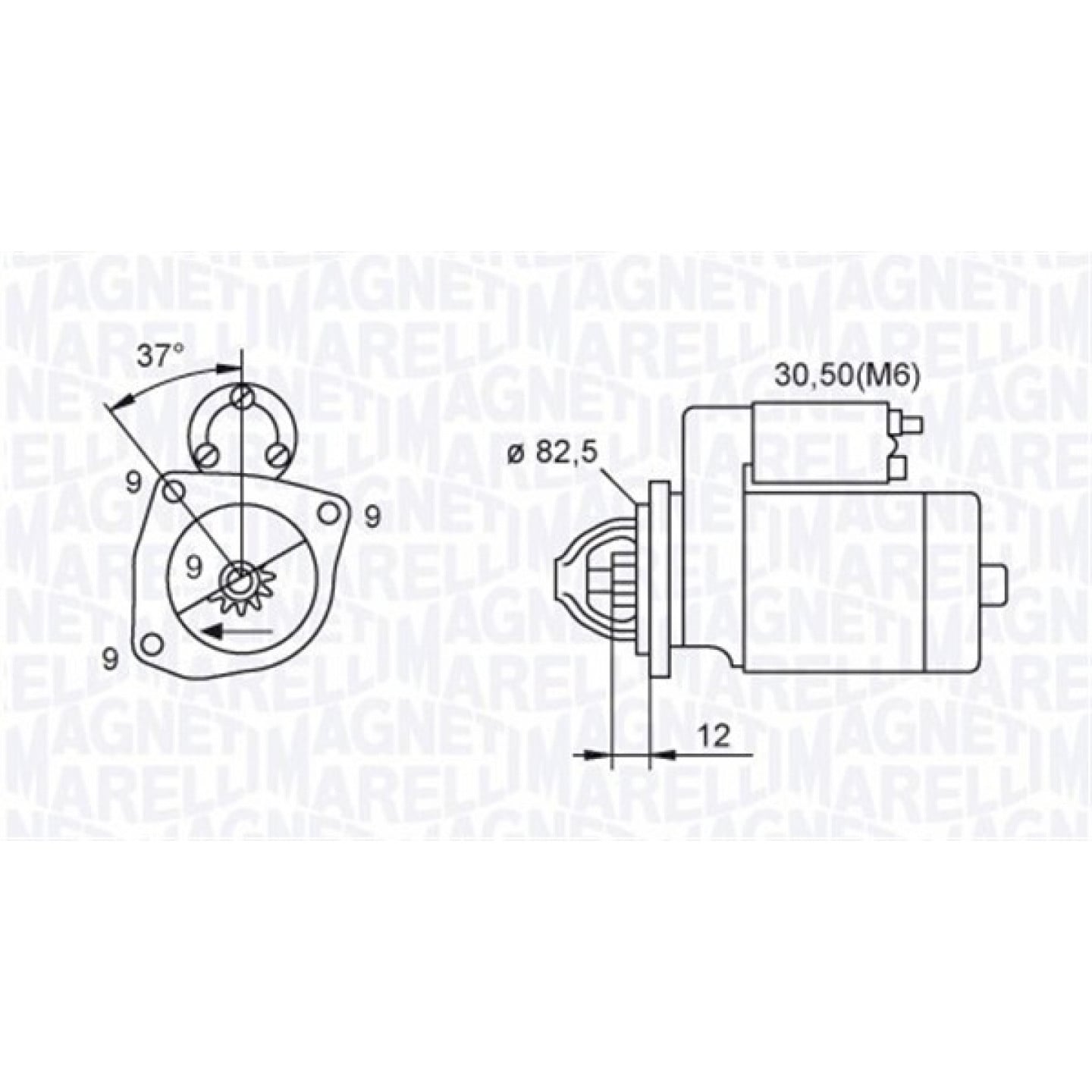 Motor de arranque MAGNETI MARELLI 063721264010