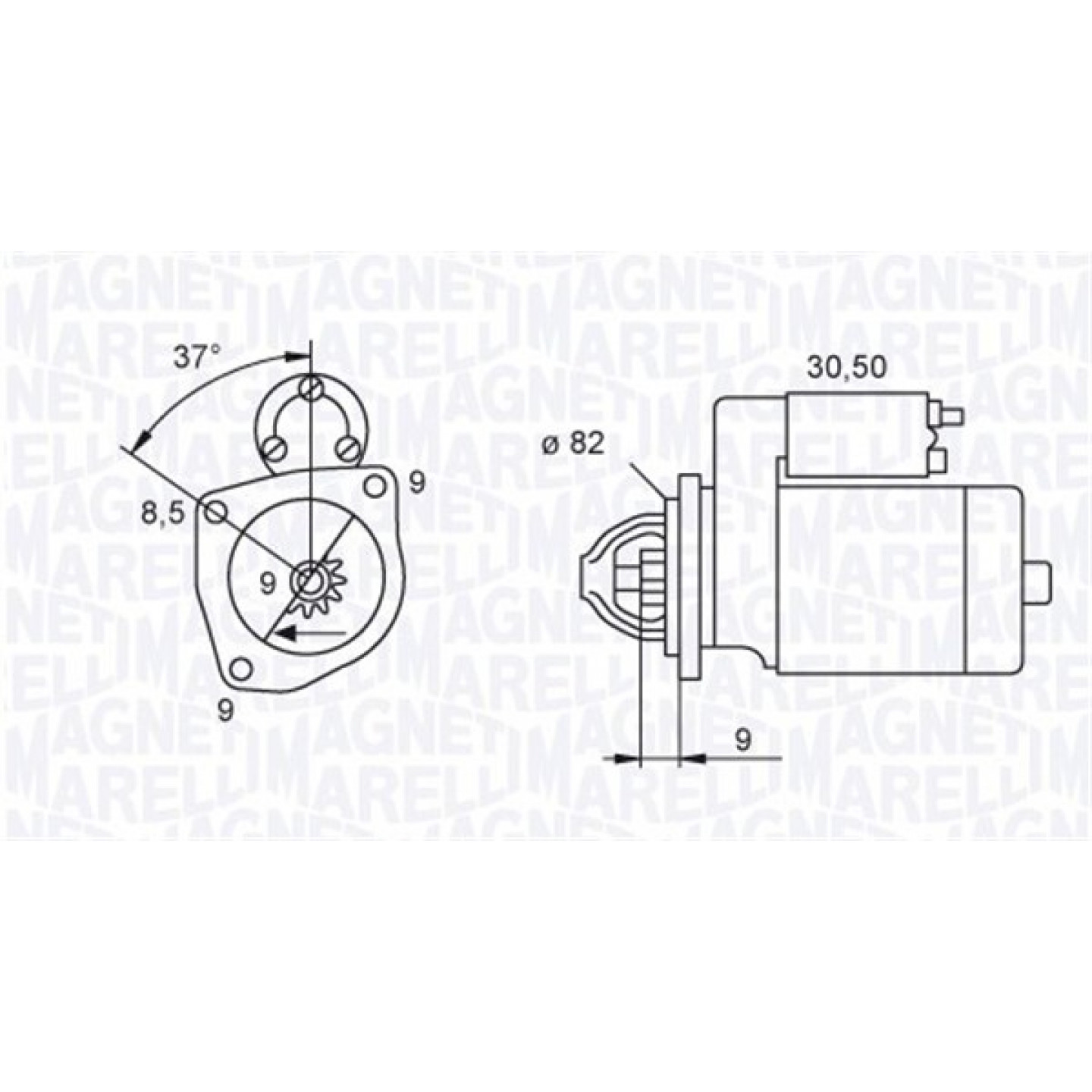 Motor de arranque MAGNETI MARELLI 063721045010