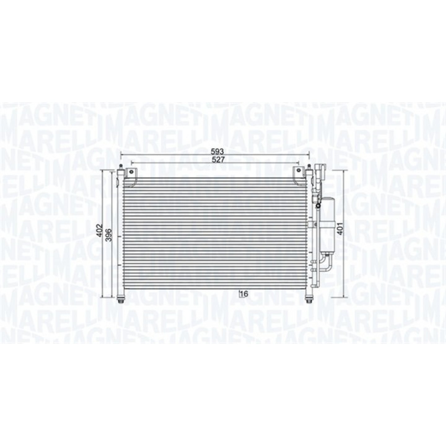 Kondenzátor, klimatizace MAGNETI MARELLI 350203989000
