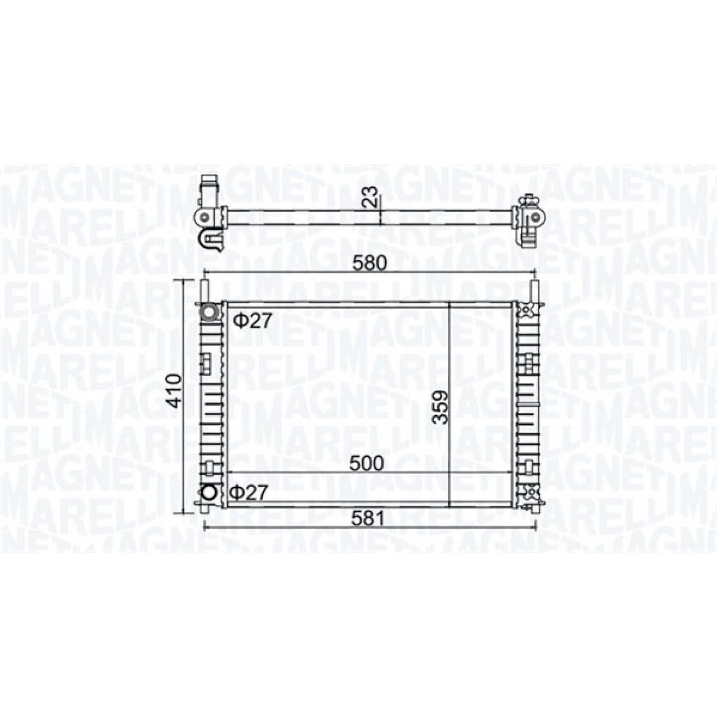 Magneti Marelli Radiador, Refrigeración Del Motor 350213152700