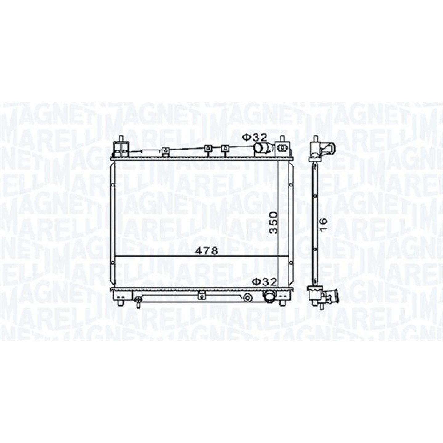 Magneti Marelli Radiador, Refrigeración Del Motor 350213152900