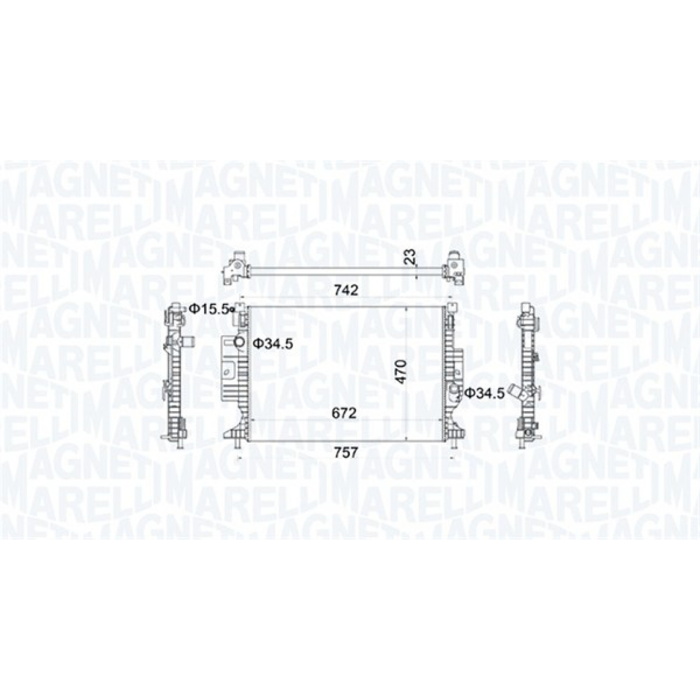 Radiateur MAGNETI MARELLI 350213155300