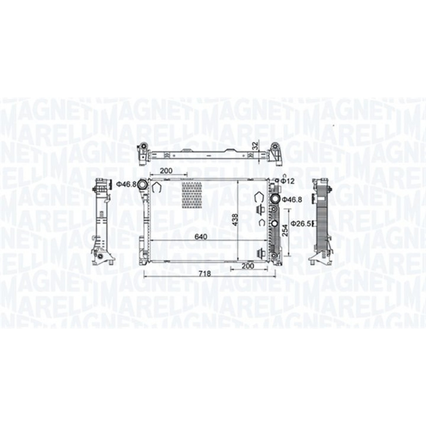Magneti Marelli Radiador, Refrigeración Del Motor 350213159800