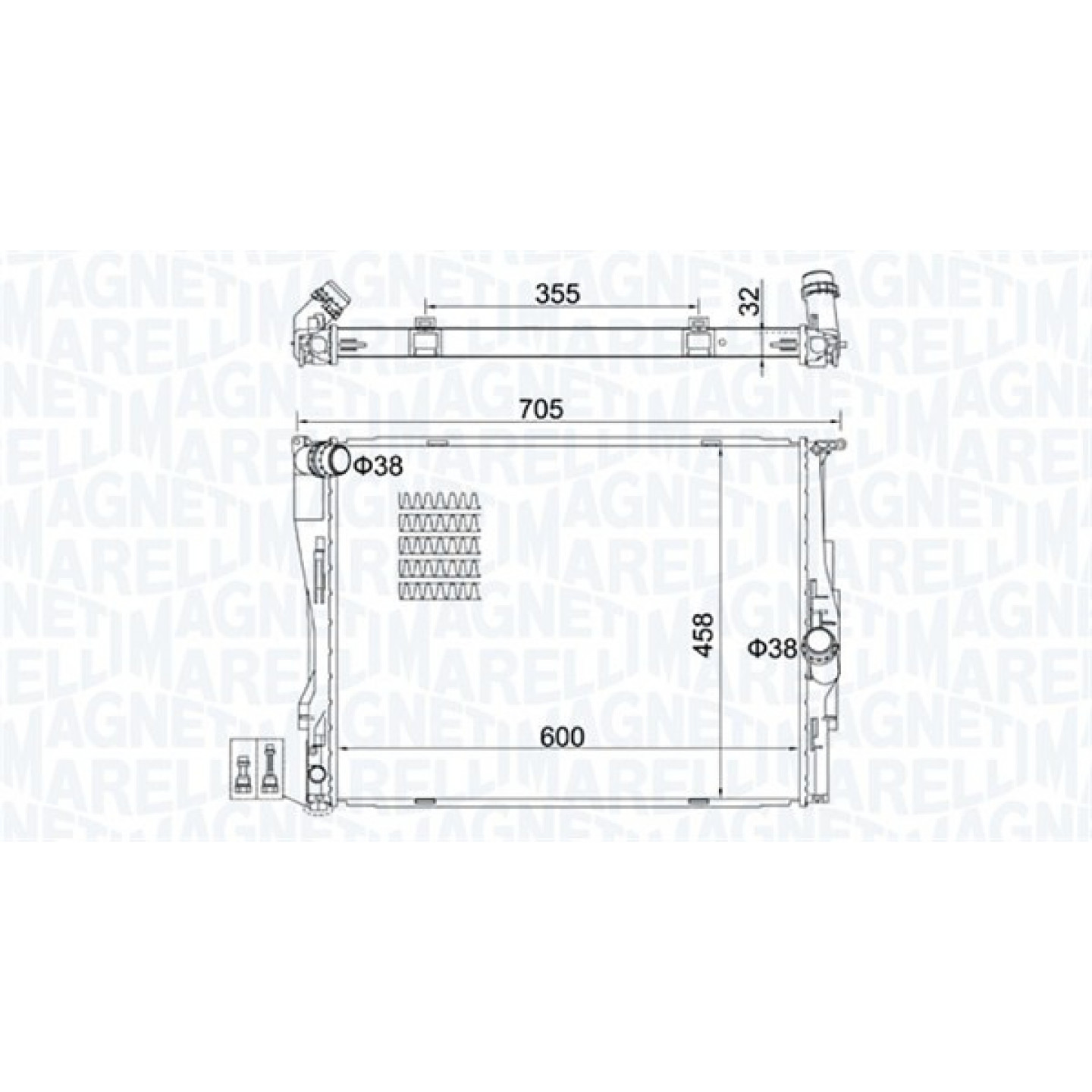 Magneti Marelli Radiador, Refrigeración Del Motor 350213160700