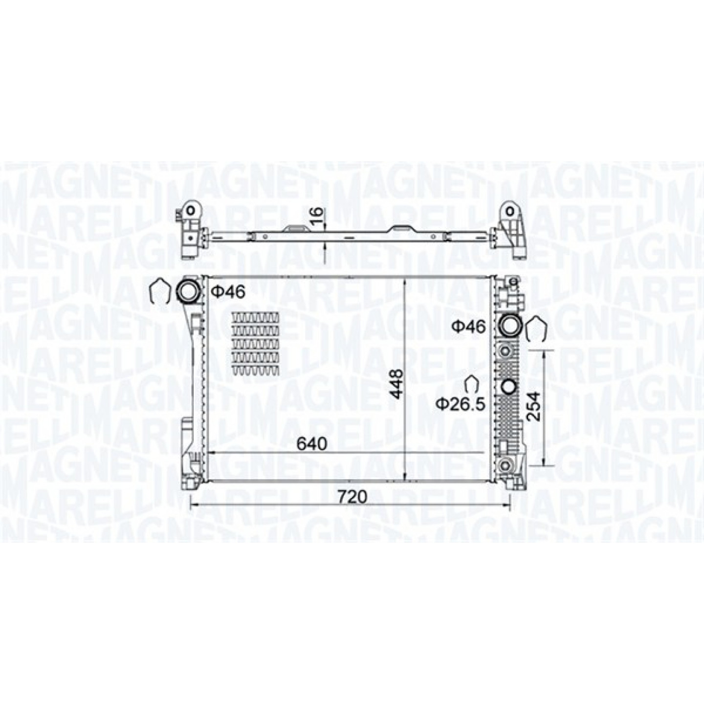Magneti Marelli Radiador, Refrigeración Del Motor 350213163300