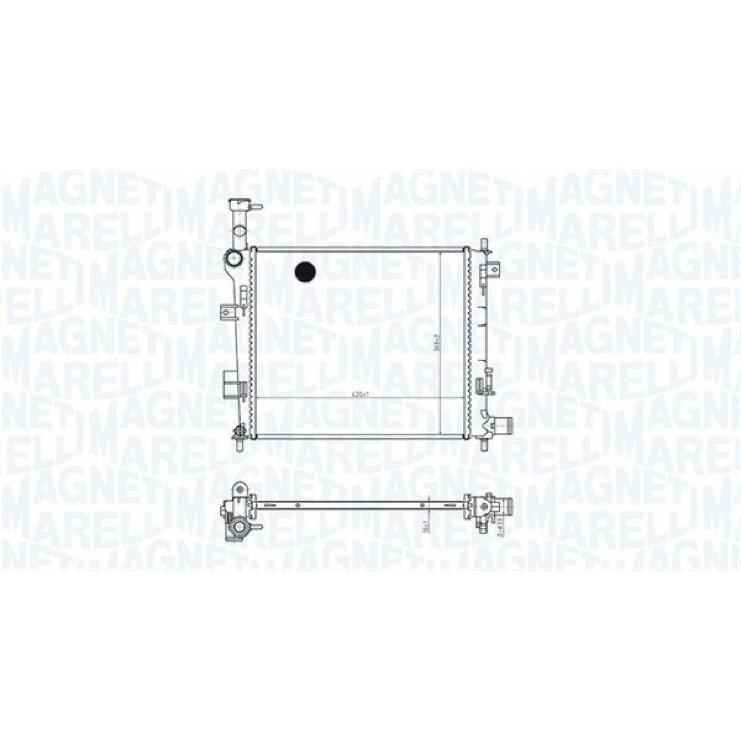 Magneti Marelli Radiador, Refrigeración Del Motor 350213165400