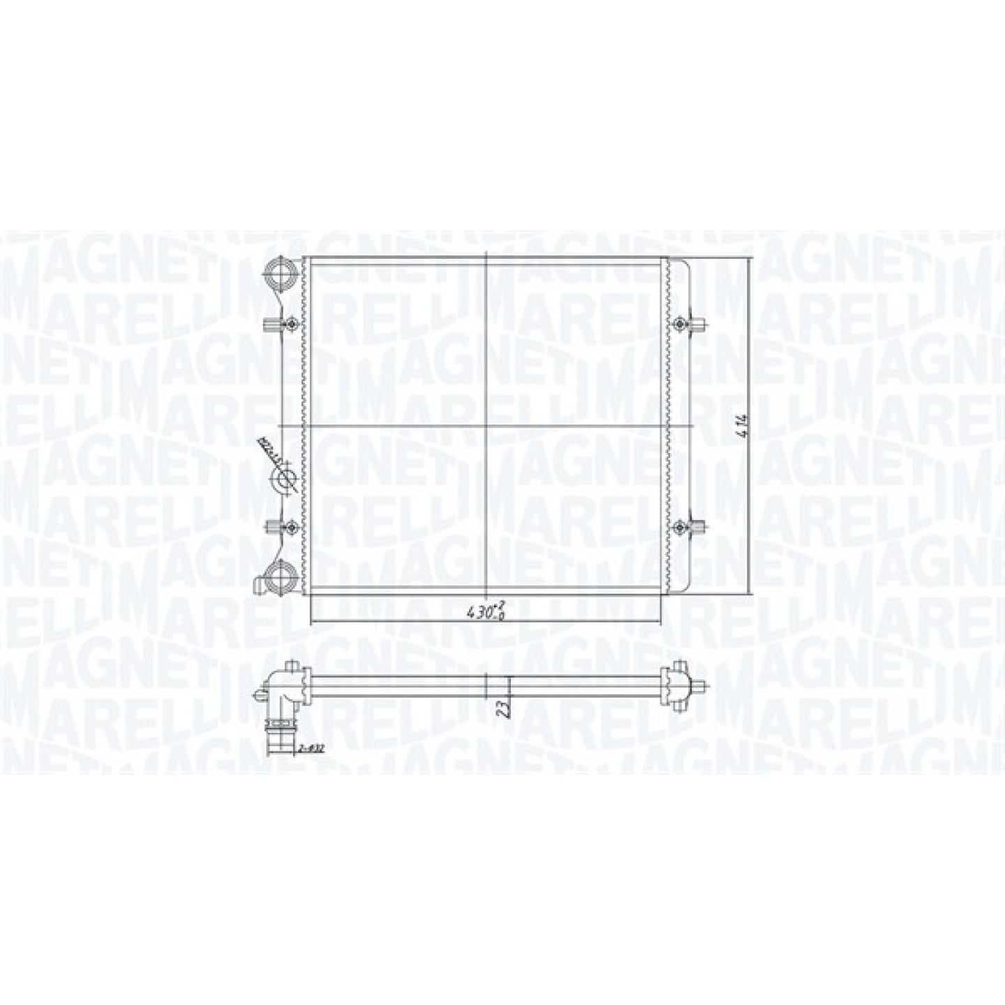Magneti Marelli Radiador, Refrigeración Del Motor 350213166700