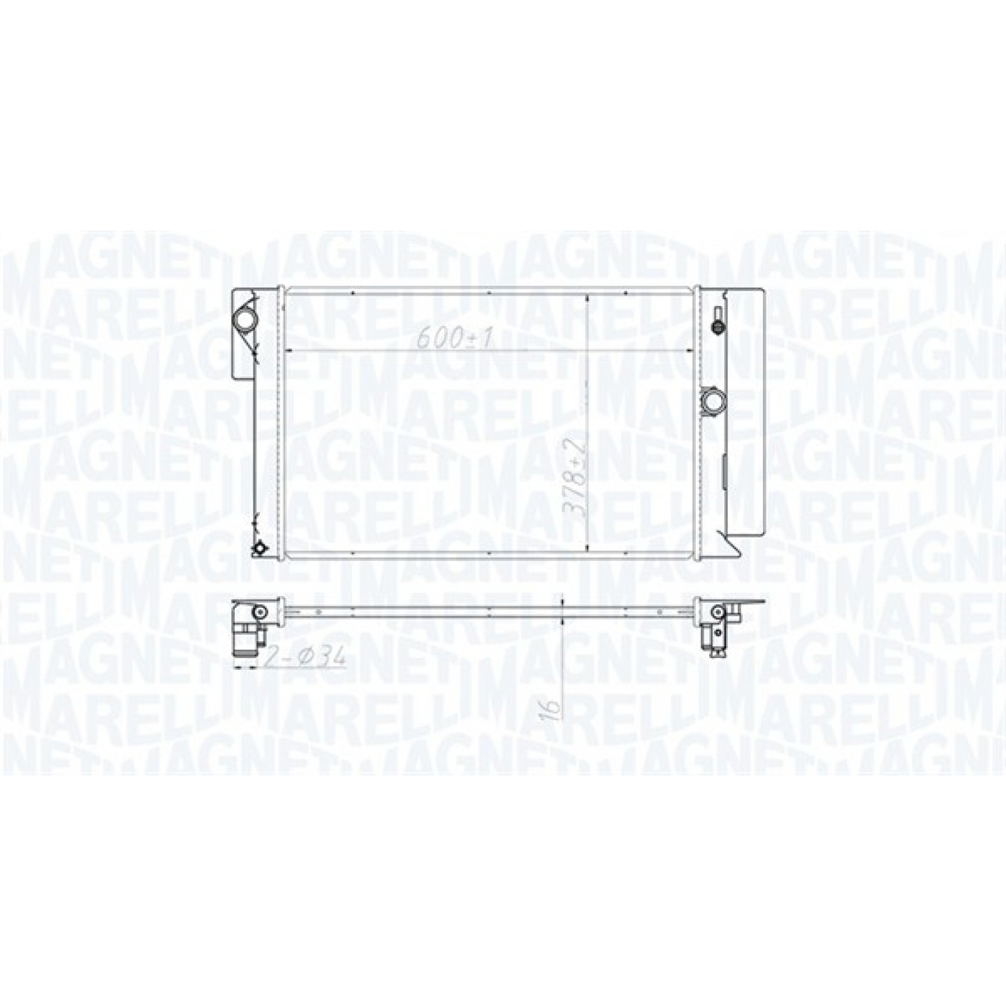 Magneti Marelli Radiador, Refrigeración Del Motor 350213173100