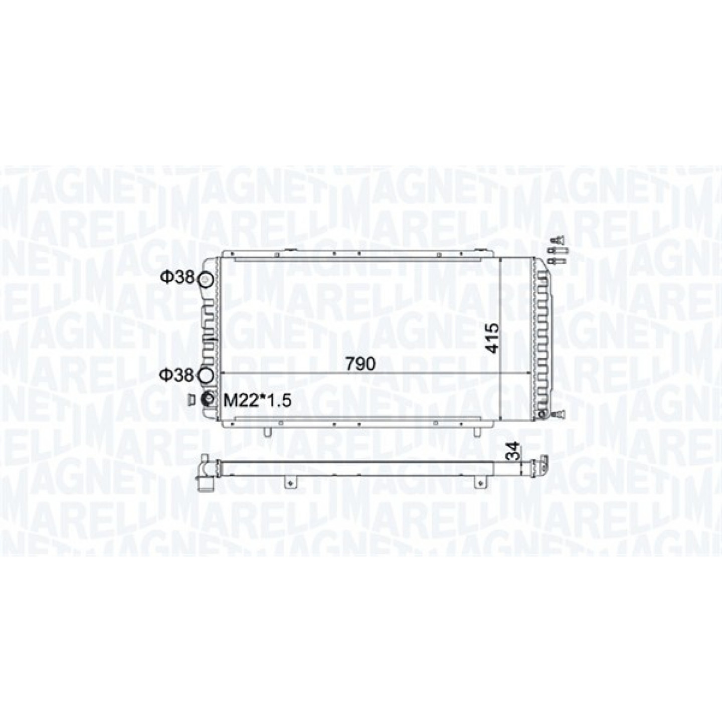 Magneti Marelli Radiador, Refrigeración Del Motor 350213180900
