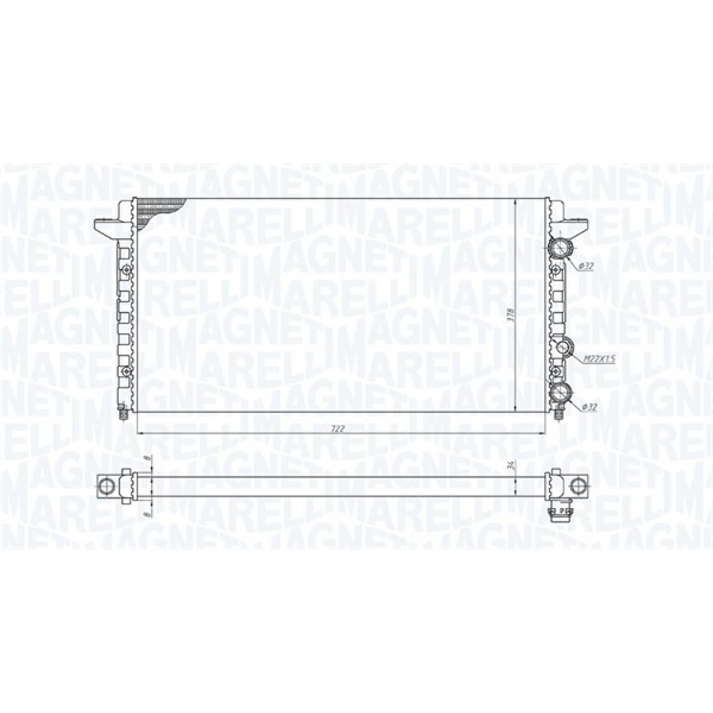 Magneti Marelli Radiador, Refrigeración Del Motor 350213189200