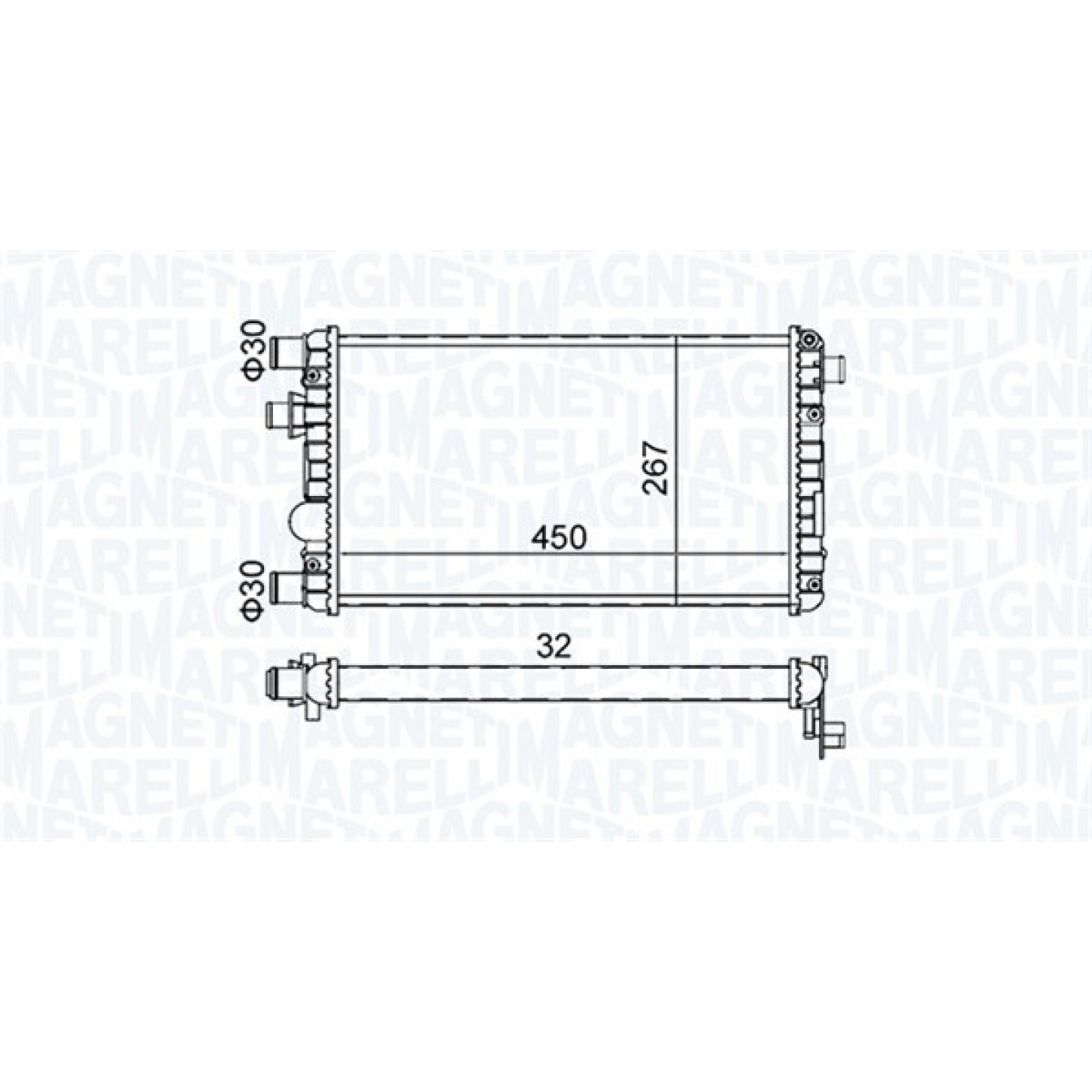 Magneti Marelli Radiador, Refrigeración Del Motor 350213191300