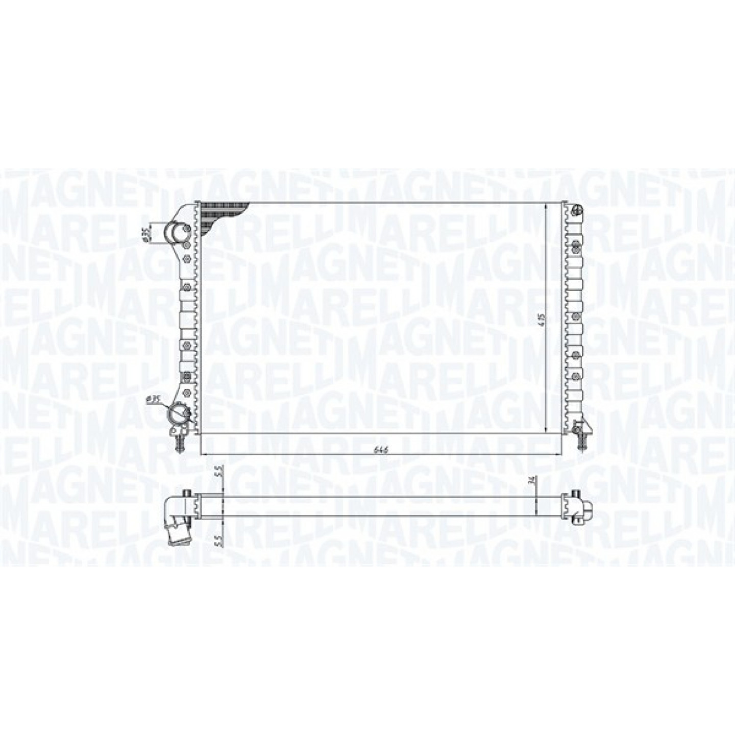 Magneti Marelli Radiador, Refrigeración Del Motor 350213194400
