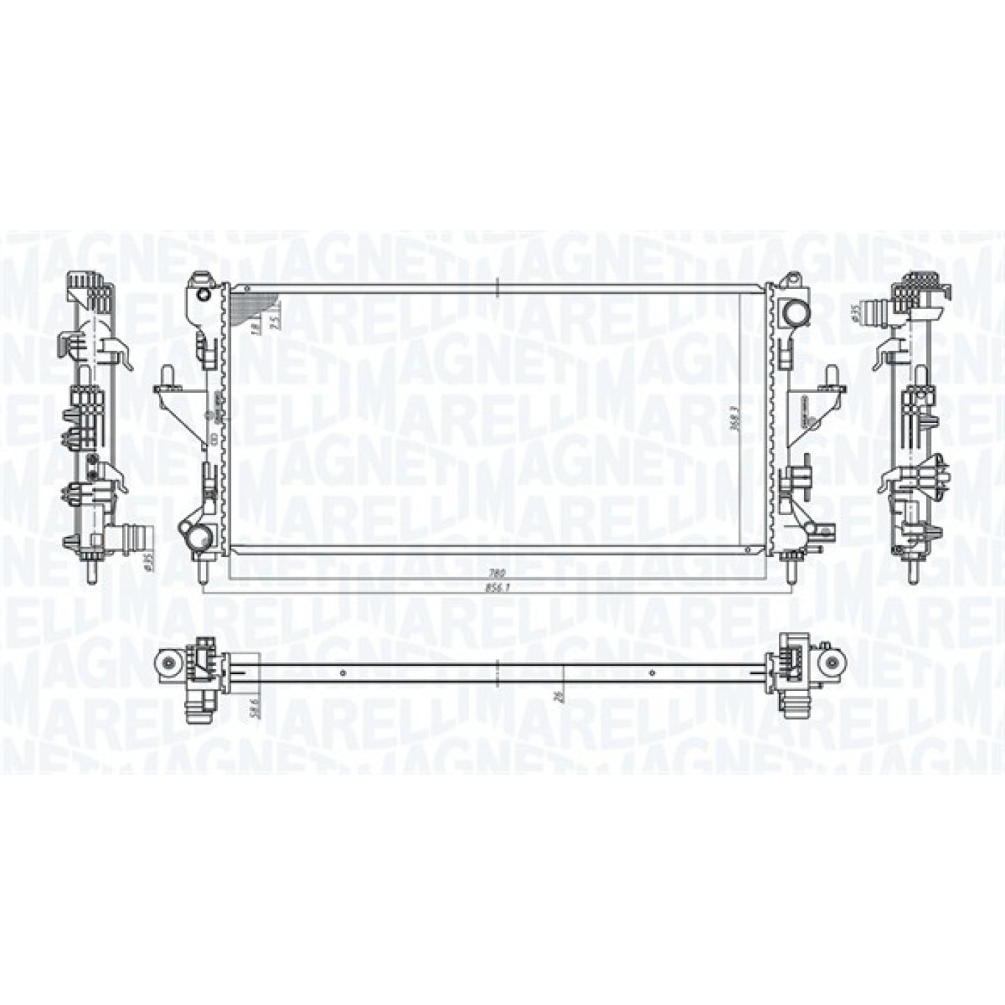 Magneti Marelli Radiador, Refrigeración Del Motor 350213198200