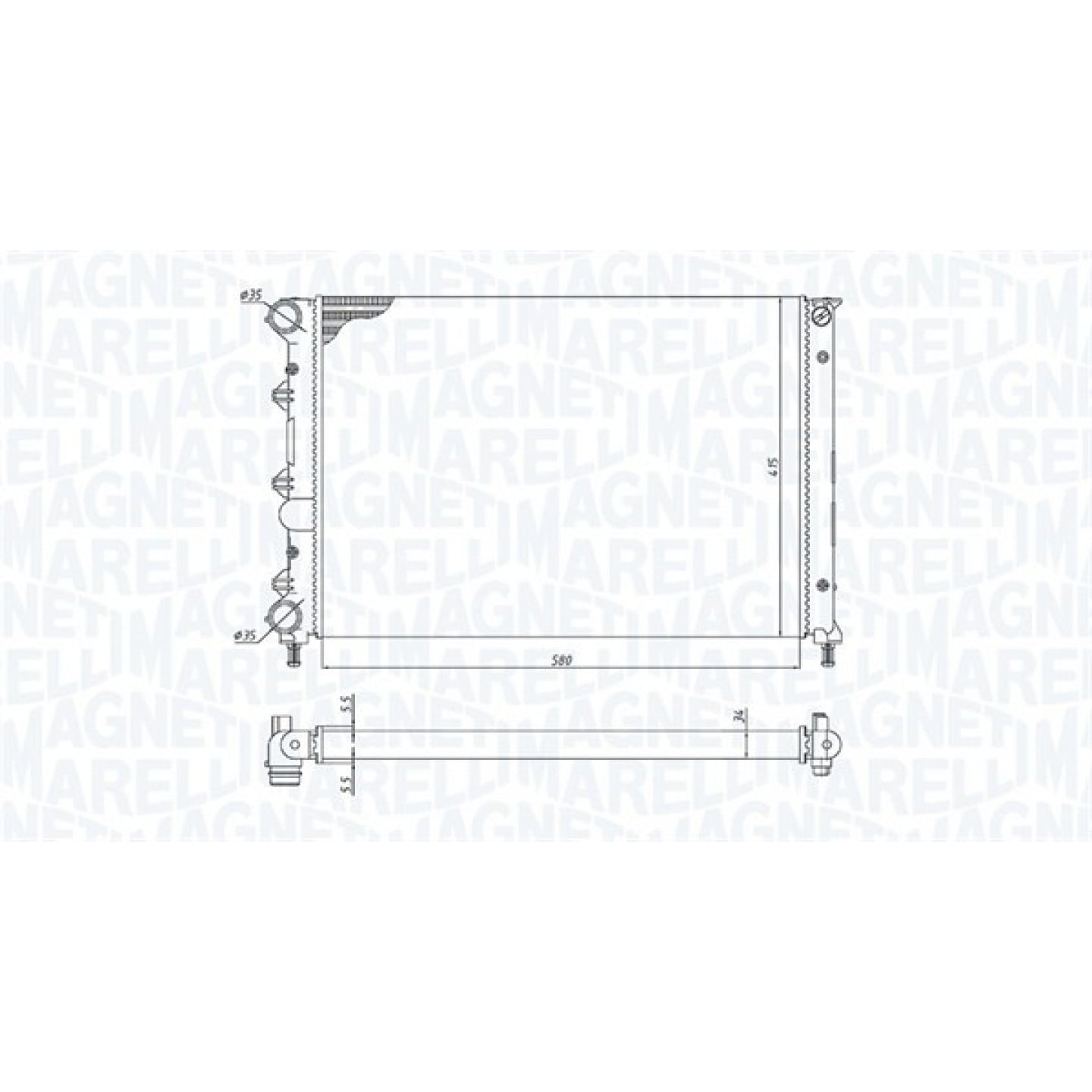 Magneti Marelli Radiador, Refrigeración Del Motor 350213198400
