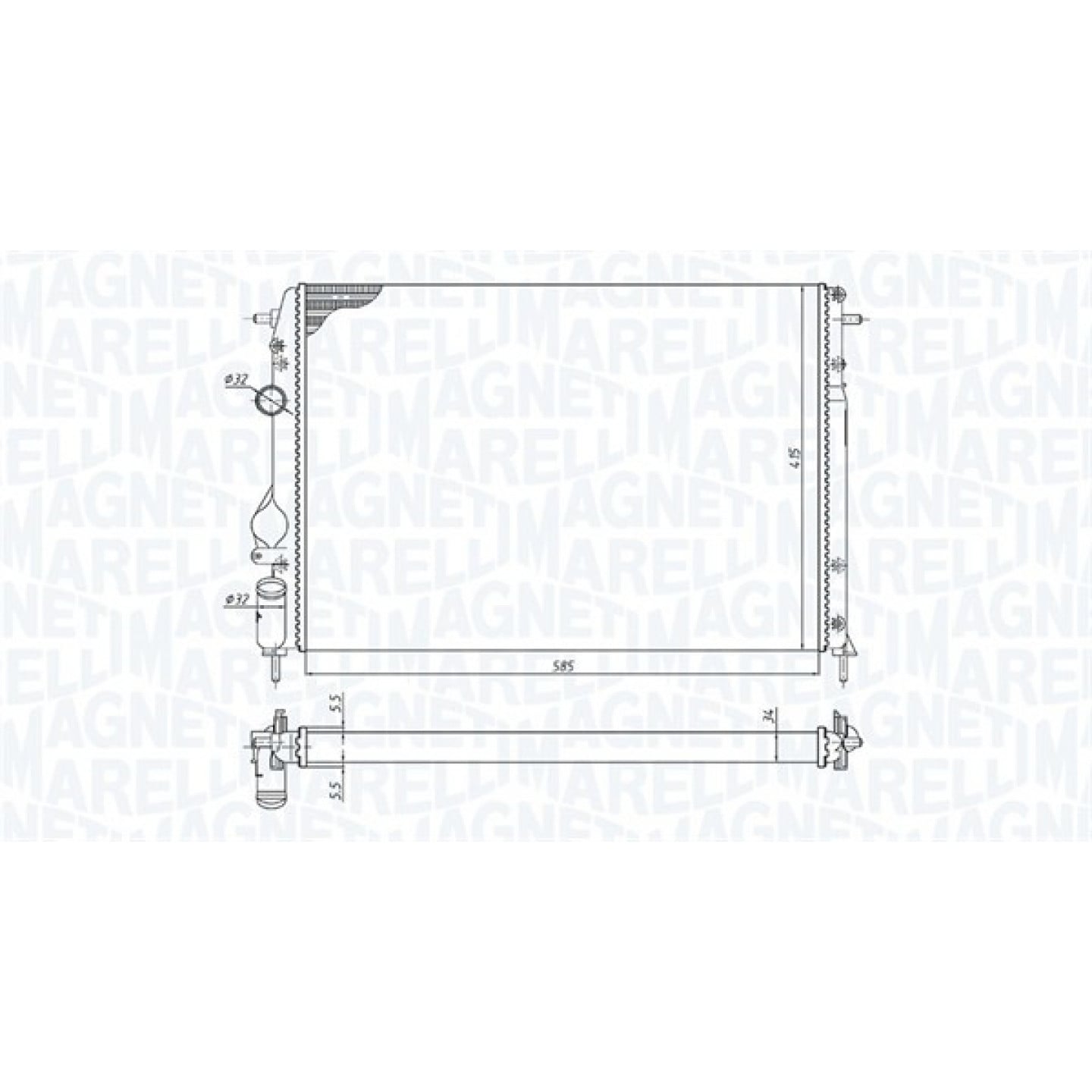 Radiateur MAGNETI MARELLI 350213198500