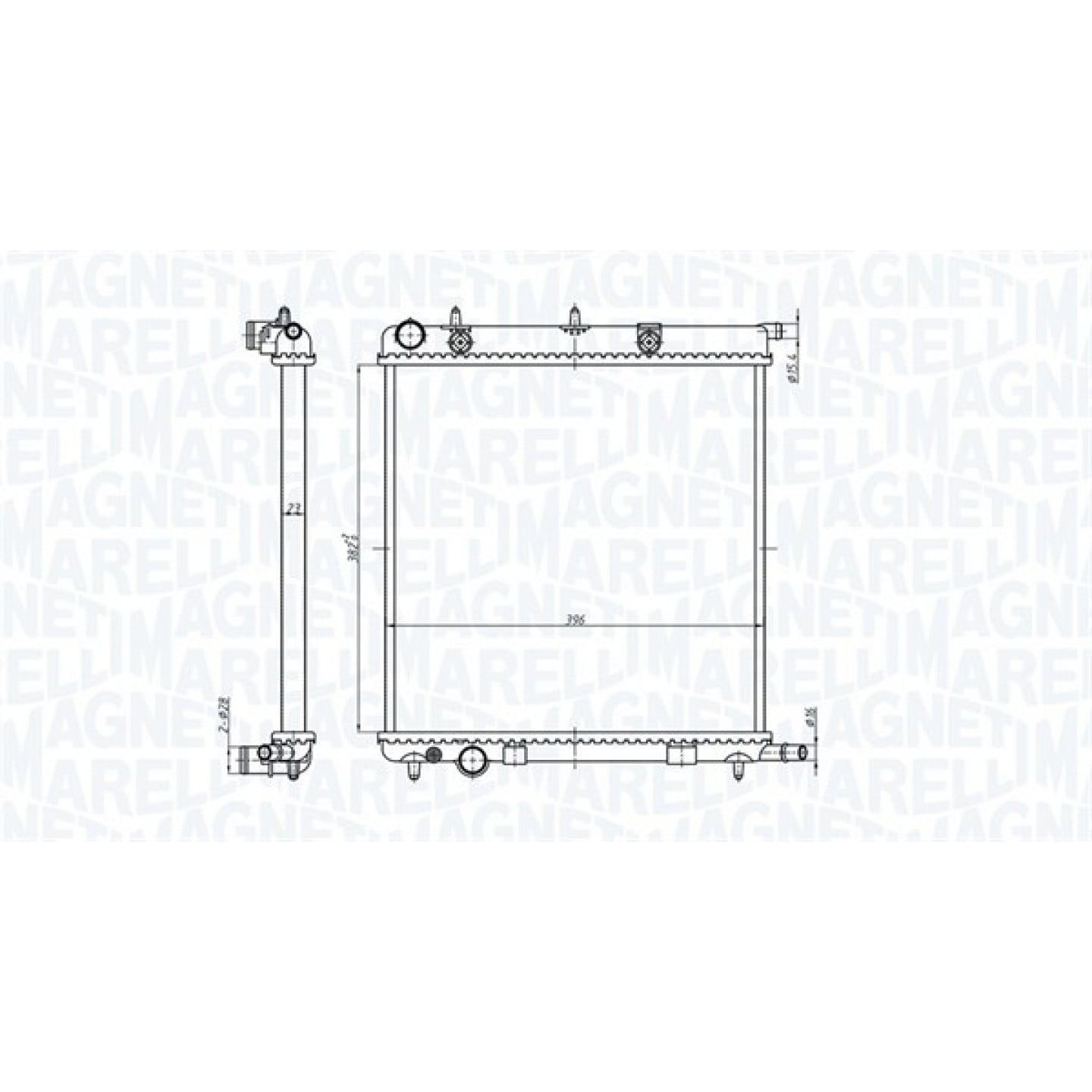 Magneti Marelli Radiador, Refrigeración Del Motor 350213819000