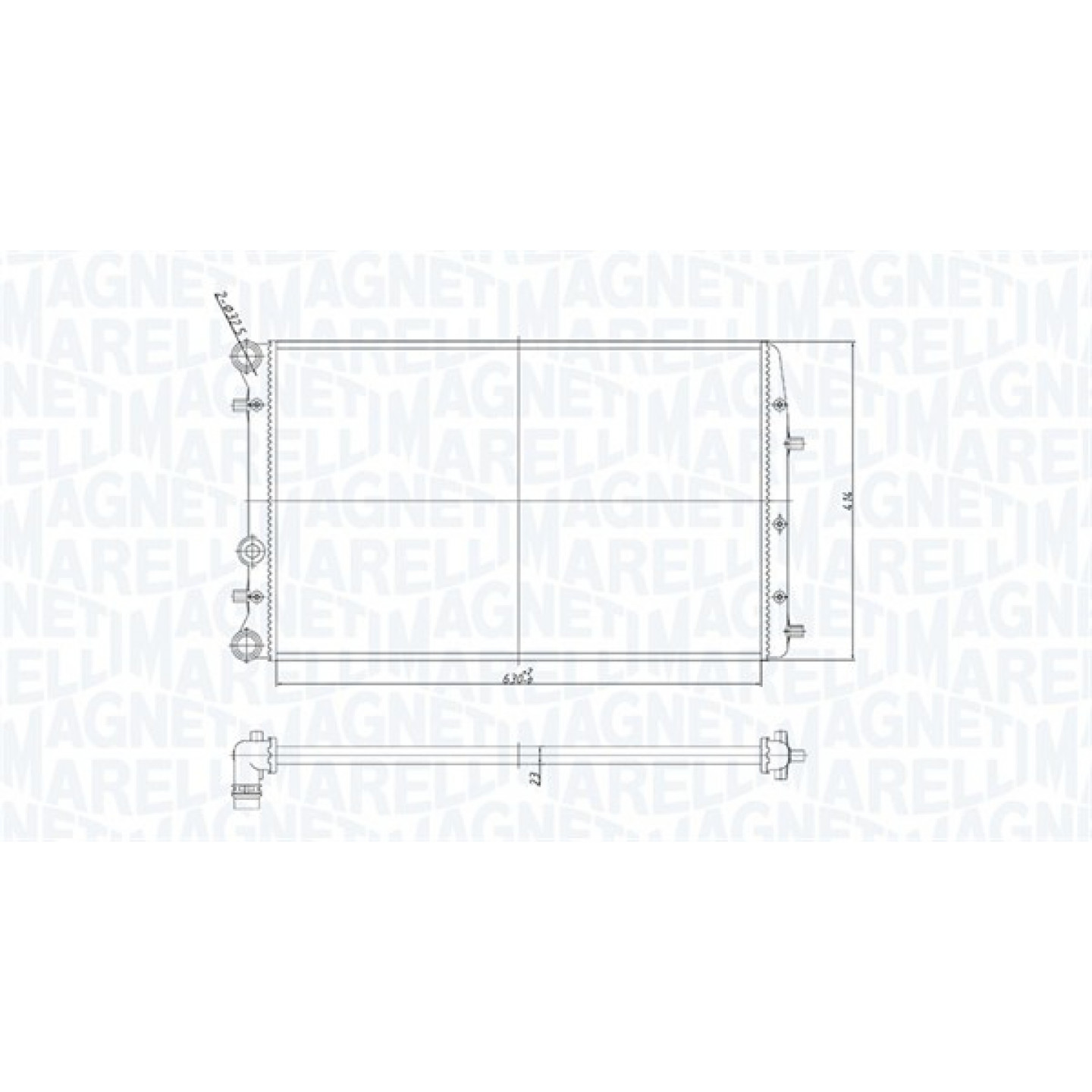 Magneti Marelli Radiatore, Raffreddamento Motore 350213841000
