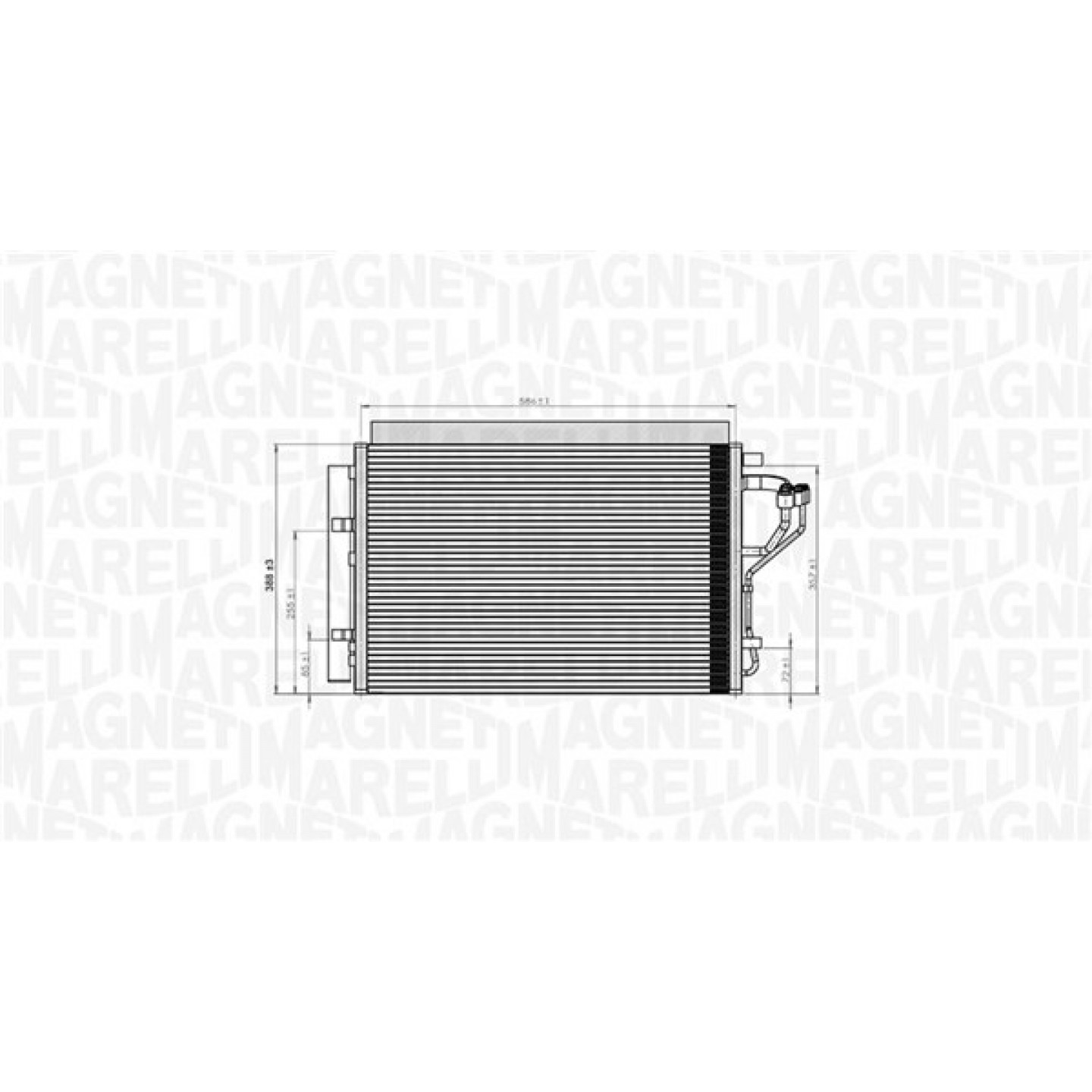 Kondenzátor, klimatizace MAGNETI MARELLI 350203851000