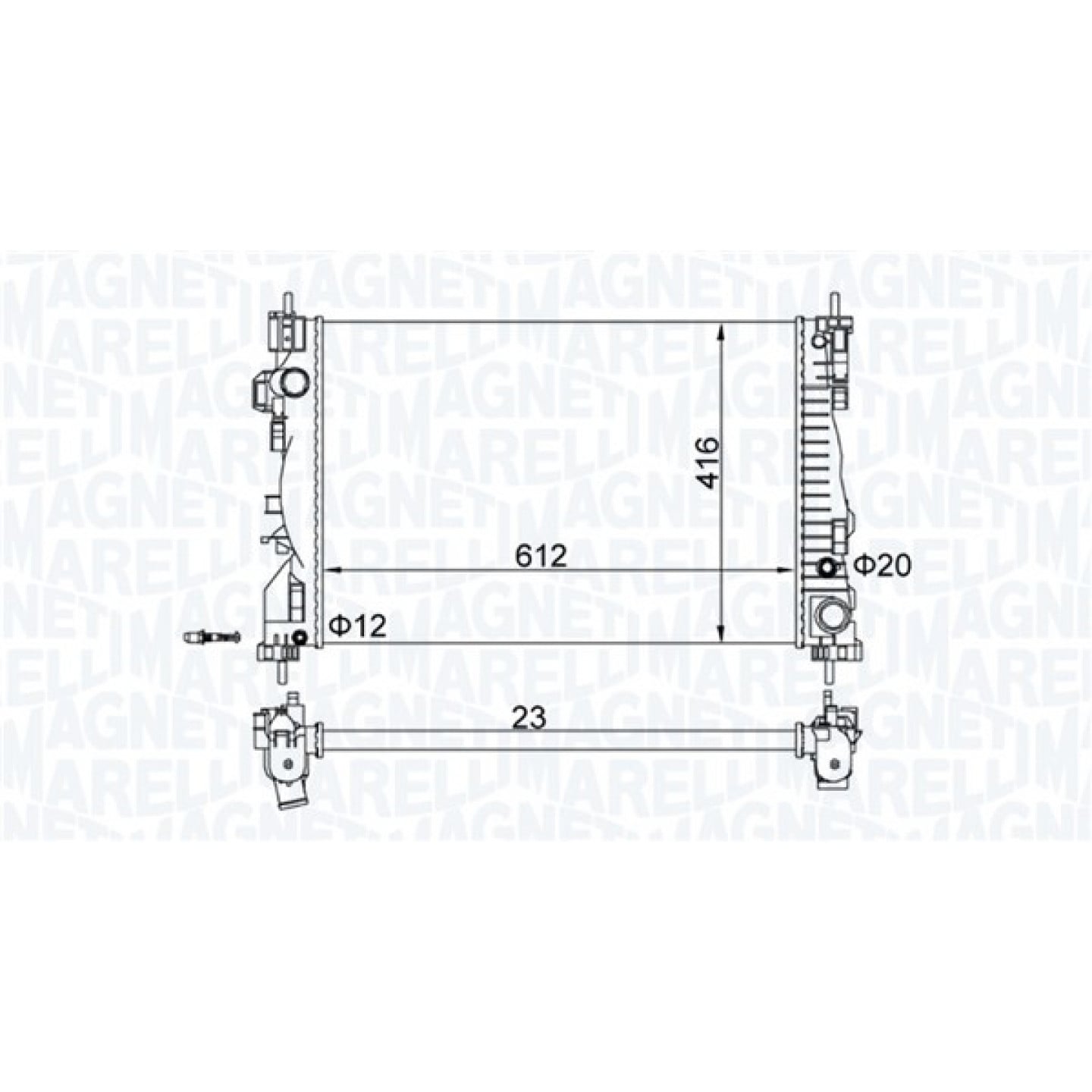 Magneti Marelli Radiador, Refrigeración Del Motor 350213129700