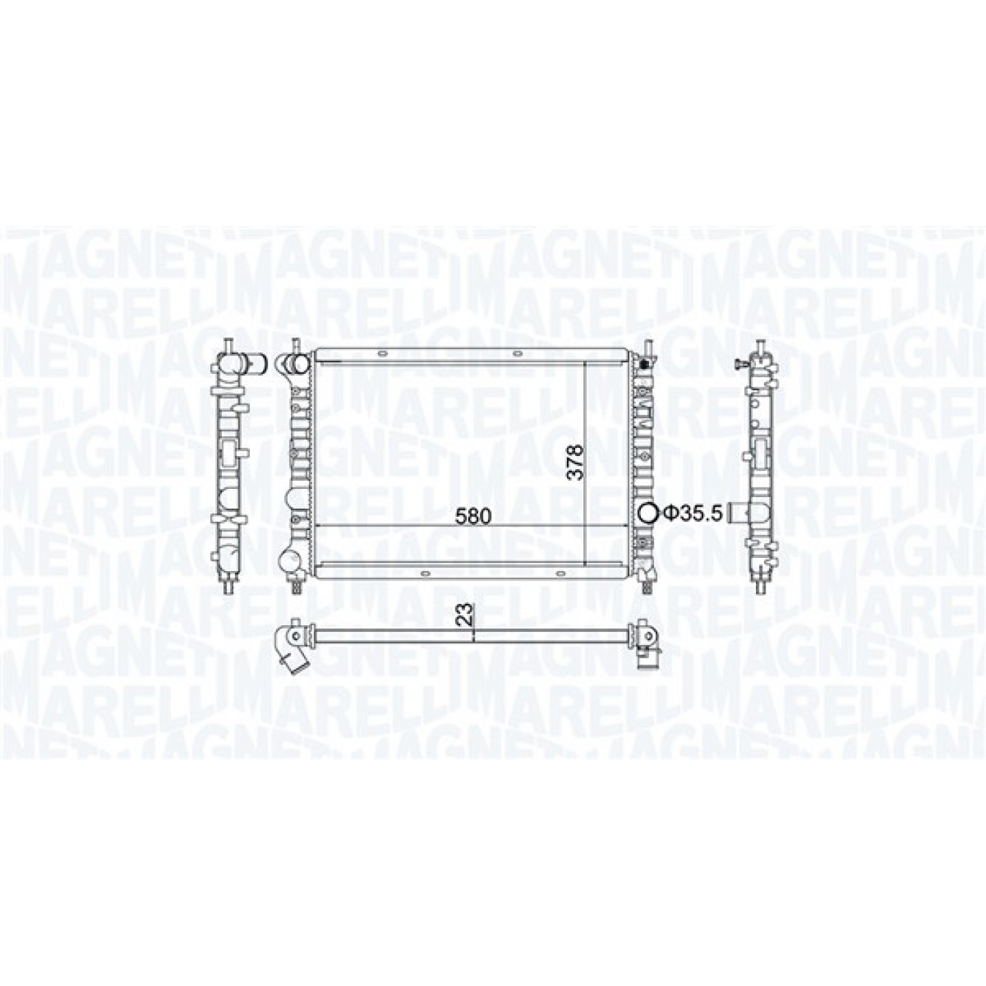 Magneti Marelli Radiador, Refrigeración Del Motor 350213192100