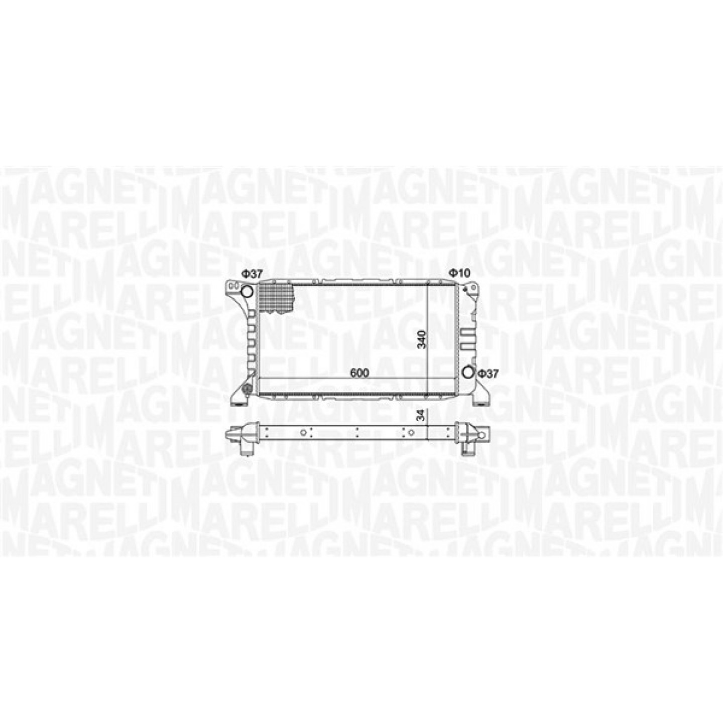 Magneti Marelli Radiador, Refrigeración Del Motor 350213193500