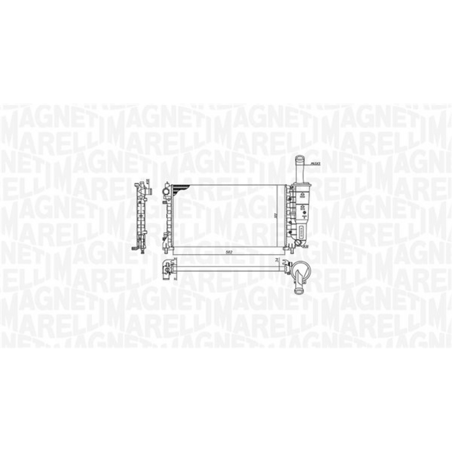 Magneti Marelli Radiador, Refrigeración Del Motor 350213194200