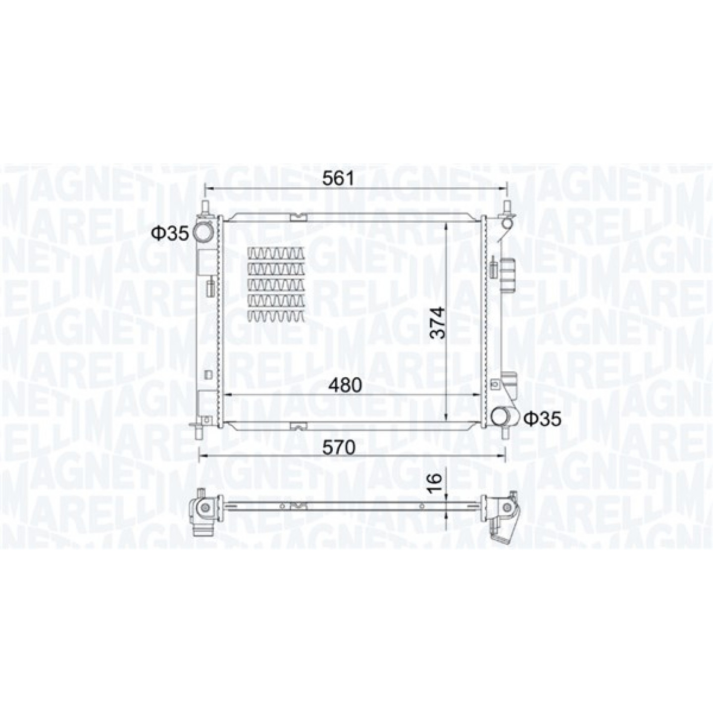 Radiateur MAGNETI MARELLI 350213204500
