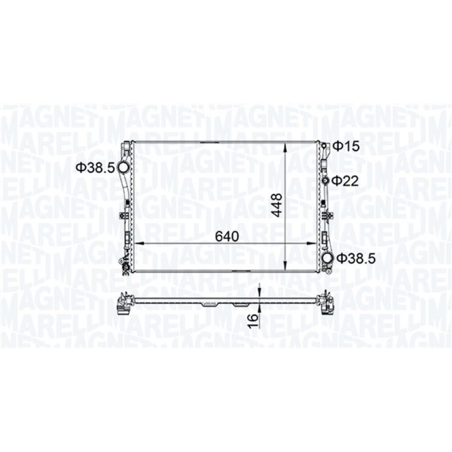 Magneti Marelli Radiador, Refrigeración Del Motor 350213205400