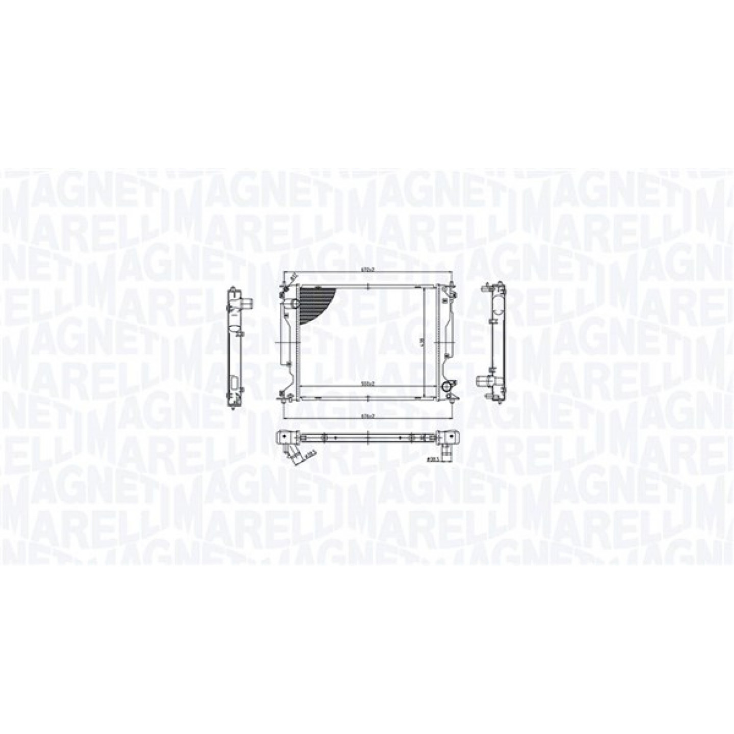 Magneti Marelli Radiatore, Raffreddamento Motore 350213212400
