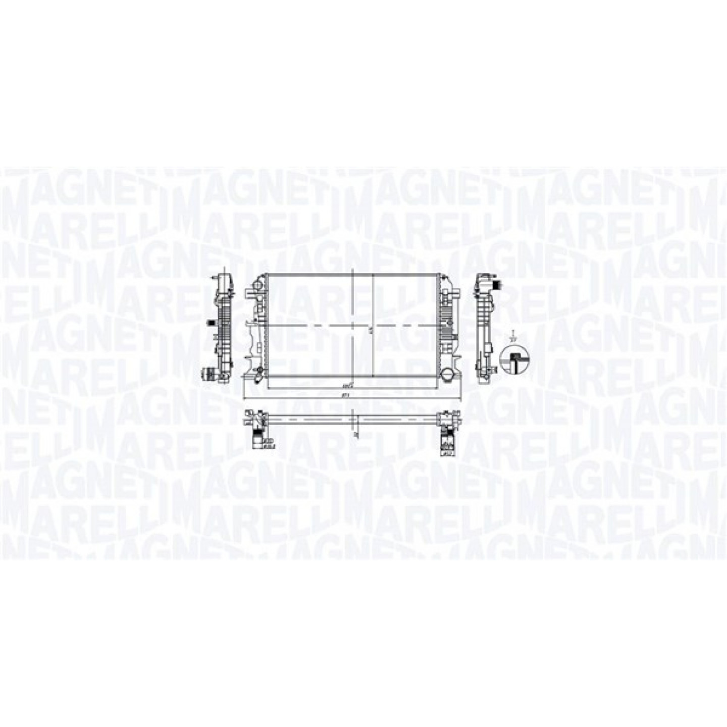 Magneti Marelli Radiador, Refrigeración Del Motor 350213212600