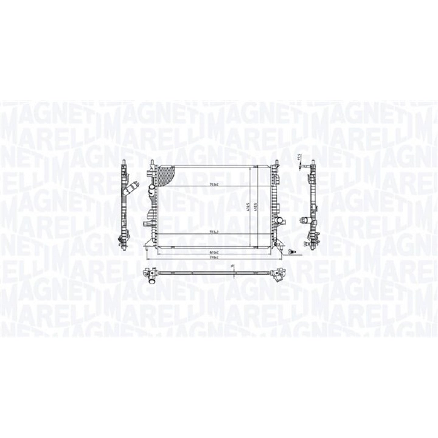 Magneti Marelli Radiatore, Raffreddamento Motore 350213215700