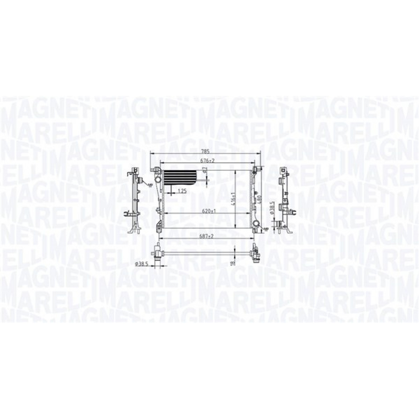 Magneti Marelli Radiador, Refrigeración Del Motor 350213217900