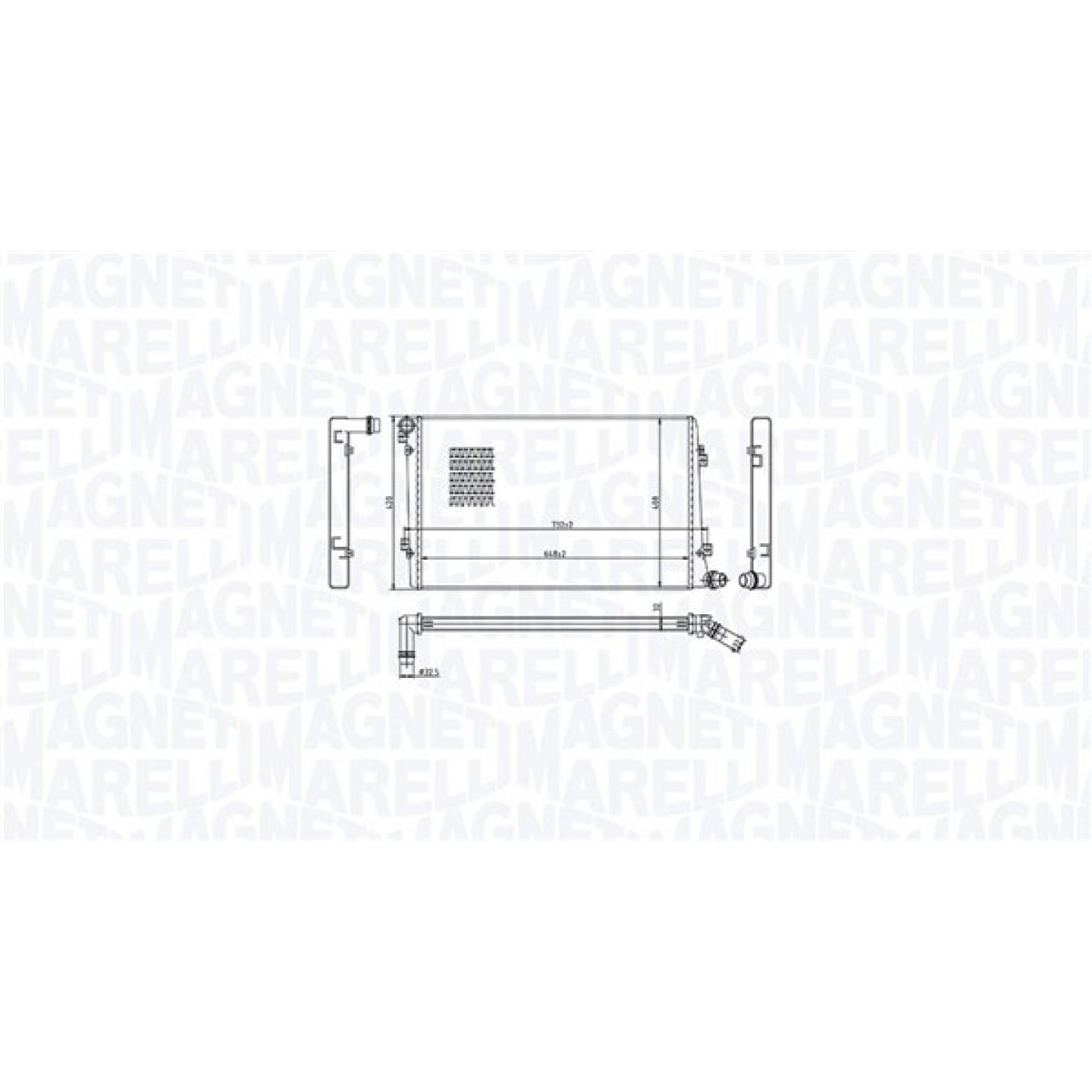Magneti Marelli Radiador, Refrigeración Del Motor 350213218100